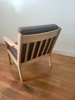 Vintage GE 265 fauteuil van Hans J. Wegner voor Getama, Huis en Inrichting, Ophalen, Gebruikt, Minder dan 75 cm, Hout