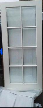2 Nieuwe opdekdeuren met glas, Doe-het-zelf en Verbouw, Deuren en Horren, 215 cm of meer, Binnendeur, Nieuw, Ophalen of Verzenden