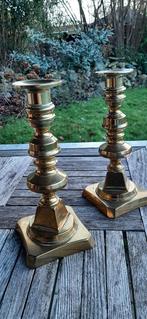 Set vintage messing kandelaars, Antiek en Kunst, Ophalen of Verzenden, Overige materialen