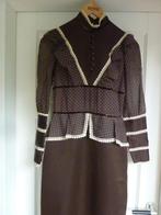 Vintage, retro, lange japon met hoed,1974, trouwjurk,maat 38, Maat 38/40 (M), Overige typen, Bruin, Pagels modelle.