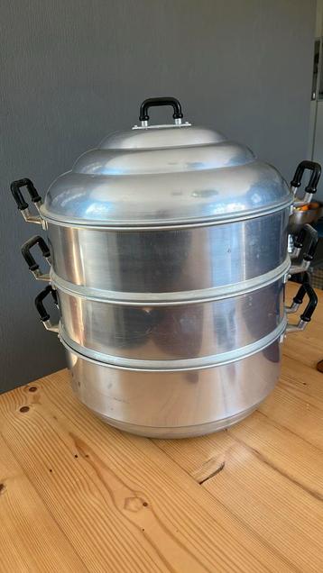 Aluminium stoompan - Ideaal voor Aziatische hapjes beschikbaar voor biedingen