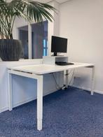DSQ bureau instelbaar, wit - diverse maten, Ophalen, In hoogte verstelbaar, Gebruikt, Bureau