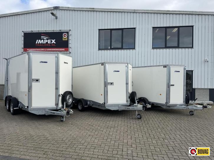 Bij Impex Ifor Williams div.gesloten aanhangers op voorraad, Auto diversen, Aanhangers en Bagagewagens, Nieuw