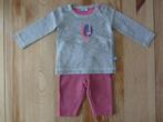 Roze broekje + grijs shirtje met luchtballon Lief! maat 56, Ophalen of Verzenden, Zo goed als nieuw, Meisje, Setje