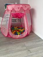 Roze ballenbak tent met hartjes en sterretjes, Ophalen, Gebruikt