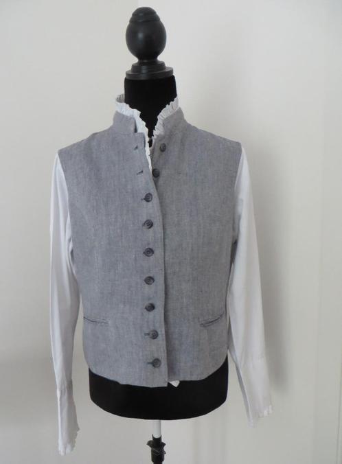 STEPPIN' OUT I Elegant gilet I Maat 40 I blauw I 100% linnen, Kleding | Dames, Truien en Vesten, Zo goed als nieuw, Maat 38/40 (M)
