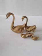 hollywood regency vintage set messing zwanen familie, Verzenden, Koper