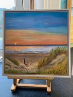 Schilderij Zonsondergang bij West aan Zee Terschelling, Antiek en Kunst, Ophalen of Verzenden