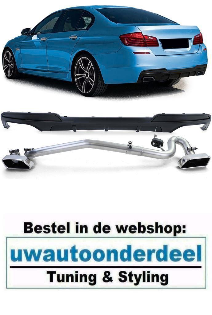 V8 Uitlaat Look Ombouw Set Diffuser Mat Zwart Voor Bmw 5 Ser, Auto diversen, Tuning en Styling, Ophalen of Verzenden