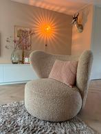 Beige draai fauteuil, Huis en Inrichting, Fauteuils, Ophalen, Zo goed als nieuw, Stof, 50 tot 75 cm