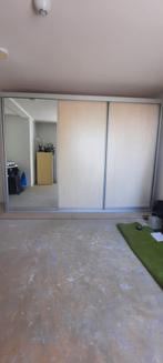 Kledingkast met spiegel, Ophalen, Gebruikt, 50 tot 75 cm, 200 cm of meer