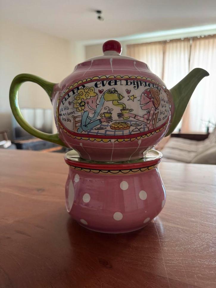 Theepot met Onderzetter Blond Amsterdam, Antiek en Kunst, Curiosa en Brocante, Ophalen of Verzenden