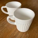 2 Vintage melkglas mok mokken, Huis en Inrichting, Keuken | Servies, Nieuw, Ophalen of Verzenden, Glas, Overige stijlen