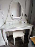 Toilet tafel / Kaptafel met spiegel en laden. Wit. Hemnes., Huis en Inrichting, Tafels | Kaptafels, Ophalen, 50 tot 100 cm, Zo goed als nieuw