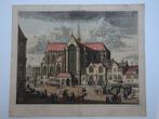 gravure kleur Nieuwe Kerk te Amsterdam Caspar Commelin 1691, Verzenden