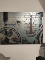 Schilderij met Kussen - Fiets Design, Ophalen of Verzenden, Zo goed als nieuw, Wit, Rechthoekig