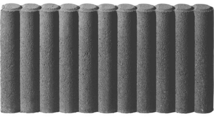 pallisadeband rond 6x25x50cm zwart, Tuin en Terras, Bielzen en Borders, Nieuw, Border, Beton, Minder dan 25 cm, Minder dan 100 cm
