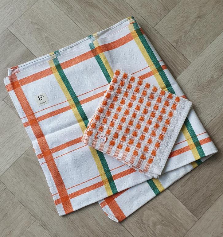 retro/ vintage theedoek/ keukendoek & vaatdoekje, nieuw, Huis en Inrichting, Keuken | Textiel, Nieuw, Theedoek of Handdoek, Overige kleuren