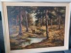 Boslandschap met Herten schilder AJ van Loon, Antiek en Kunst, Kunst | Schilderijen | Klassiek, Ophalen