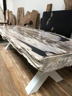 Versteend hout  salontafel sidetable tv meubel, Ophalen of Verzenden, Nieuw
