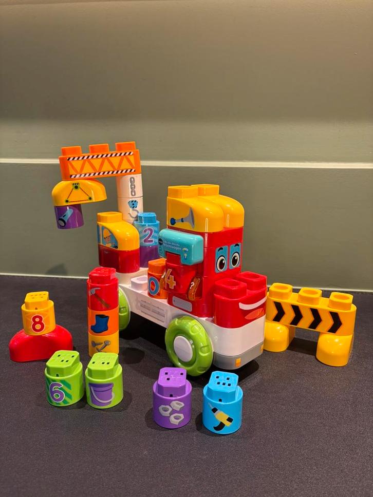 VTech Bla Bla Blocks vrachtwagen, Kinderen en Baby's, Speelgoed | Vtech, Zo goed als nieuw, 6 maanden tot 2 jaar, Ophalen of Verzenden