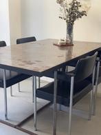 Bauhaus Vintage Zwarte Lakleren Stoelen x 6, Huis en Inrichting, Ophalen, Gebruikt, Bauhaus, Overige kleuren