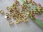 907/ partij van 500 gold plated mini open ringen, Hobby en Vrije tijd, Kralen en Sieraden maken, Nieuw, Overige typen, Ophalen of Verzenden