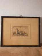Gravure Bij de Spaarnebrug Haarlem 1732 Abraham Rademaker, Ophalen