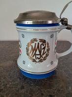 Vintage Hongaarse Bierpul met Tinnen Deksel, Ophalen of Verzenden