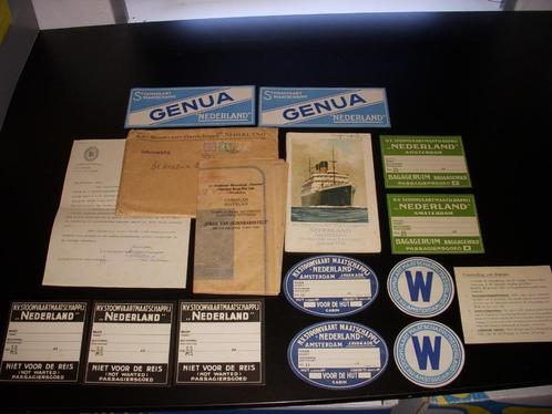 ZEER bijzondere complete enveloppe reis naar Indië SMN 1931, Verzamelen, Scheepvaart, Gebruikt, Gebruiksvoorwerp, Motorboot, Ophalen of Verzenden