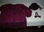 Rose kiel / tuniek van paillettenstof met strik en lint., Carnaval, Ophalen of Verzenden, Zo goed als nieuw, Kleding