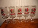 Vintage 5 ADLER bierglazen, Ophalen of Verzenden, Gebruikt, Bierglas