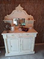 Unieke romantische brocante antieke waskast, Antiek en Kunst, Antiek | Meubels | Kasten, Ophalen of Verzenden