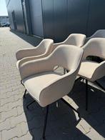 6 x nieuwe eetkamerstoelen beige draaibaar, Ophalen, Zo goed als nieuw, Overige kleuren, Vijf, Zes of meer stoelen