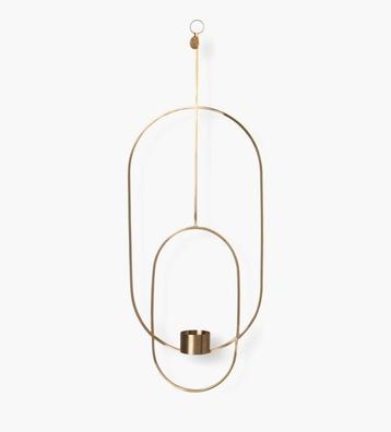 Ferm Living vintage design hanger/theelichthouder, messing  beschikbaar voor biedingen