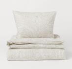H&M beige dekbedset dekbedovertrek eenpersoons 140x220 cm, Huis en Inrichting, Eenpersoons, Beige, Nieuw, Ophalen of Verzenden