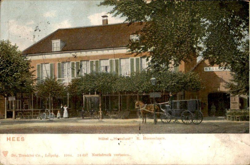 Hees - Hotel Heeslust R Hoenselaars, Ophalen of Verzenden, Voor 1920, Gelopen, Gelderland