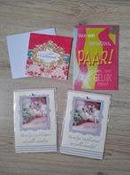 Set van 4 wenskaarten envelop huwelijk bruiloft trouwen, Ophalen of Verzenden, Nieuw