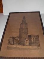Ets Martini toren markt Groningen van Marius Janssen ca 1930, Antiek en Kunst, Kunst | Etsen en Gravures, Ophalen of Verzenden