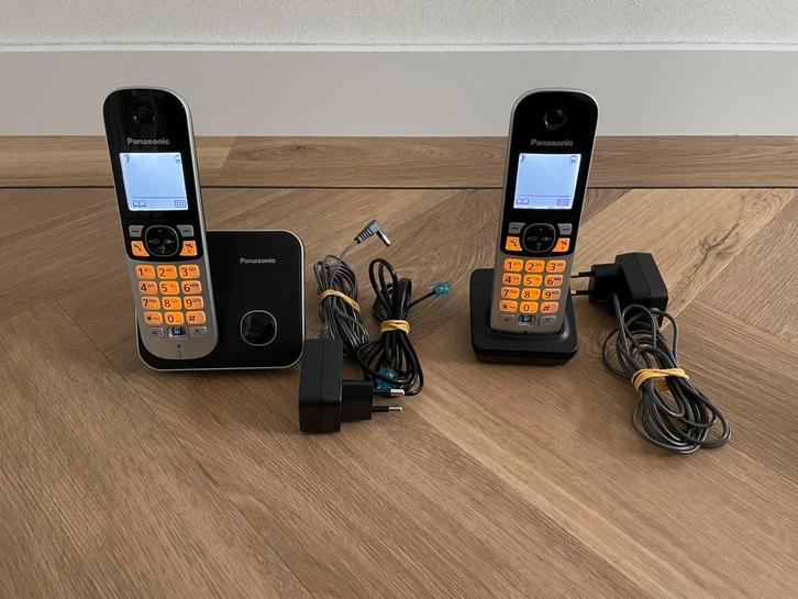 Panasonic DECT draadloze telefoon, duo, Telecommunicatie, Vaste telefoons | Handsets en Draadloos, Zo goed als nieuw, 2 handsets