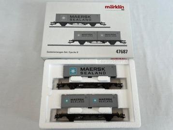 Marklin 47687  Containerwagen-Set "Maersk" DSB NIEUW in OVP beschikbaar voor biedingen