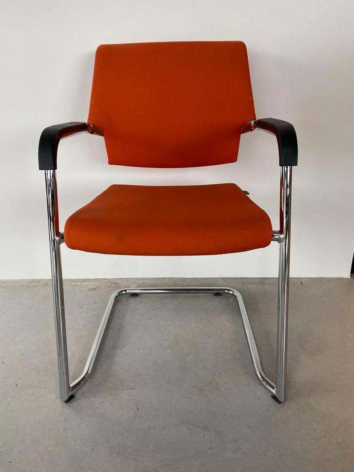 vergaderstoelen haworth slede stoel, Huis en Inrichting, Stoelen, Gebruikt, Vijf, Zes of meer stoelen, Metaal, Stof, Overige kleuren