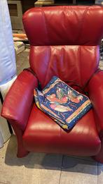 Nette leren relaxstoel, Ophalen, Gebruikt, 50 tot 75 cm, Leer