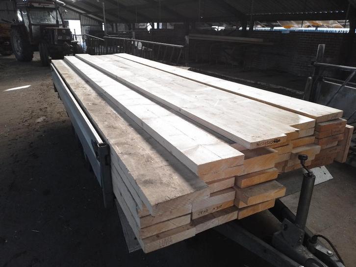 balken 3-6mtr vurenbalk draagbalk gording spant 6,2mtr plank, Doe-het-zelf en Verbouw, Hout en Planken, Zo goed als nieuw, Balk