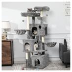 Luxe Krabpaal XXL – Grijs- 3 Slaaphuisjes, Ophalen of Verzenden, Nieuw, Krabpaal