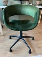 Bureaustoel in groen velvet, Ophalen, Zo goed als nieuw, Groen