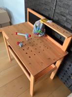 Houten kinder werktafeltje met houten gereedschap, Ophalen of Verzenden, Zo goed als nieuw