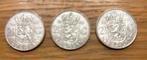 3x Zilveren rijksdaalder, Koningin Juliana, Zilver, Ophalen of Verzenden, Losse munt