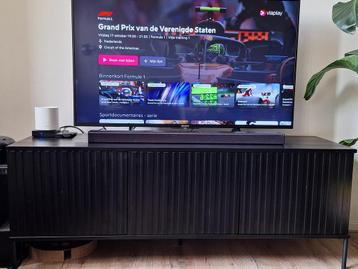 Woood New Gravure TV-Meubel Grenen Zwart