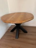 Ronde Eettafel Massief Eiken, Ophalen, Zo goed als nieuw, 100 tot 150 cm, 100 tot 150 cm